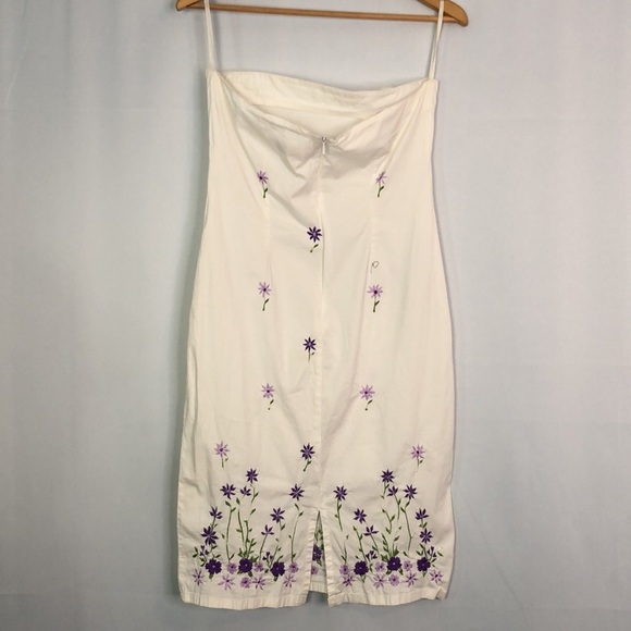 Love Potion Strapless Embroidered Cream Fit Dress Size L - Picture 6 of 12